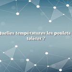Question : Quelles températures les poulets peuvent-ils tolérer ?